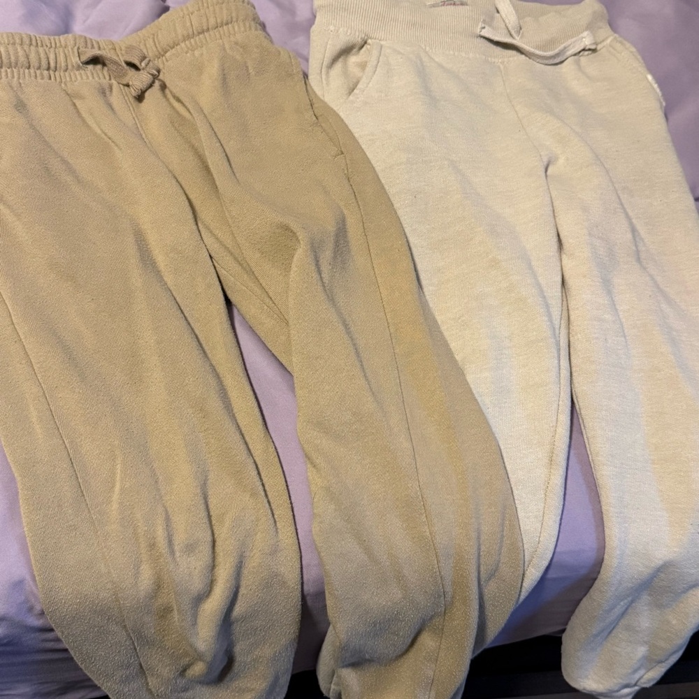 Kids Tan and Cream Jogger Pants